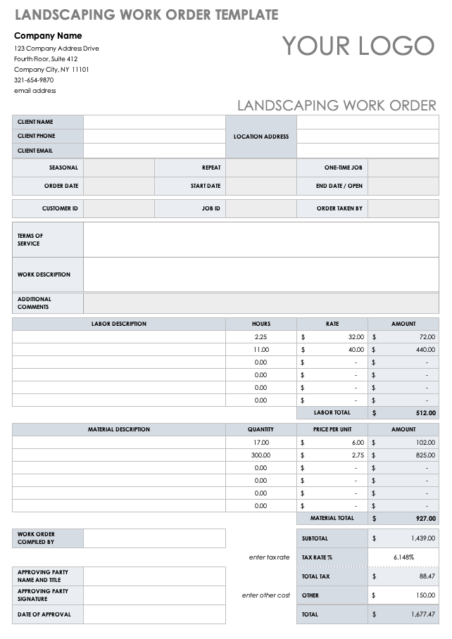 17 Maintenance Work Order Template Excel SampleTemplatess SampleTemplatess